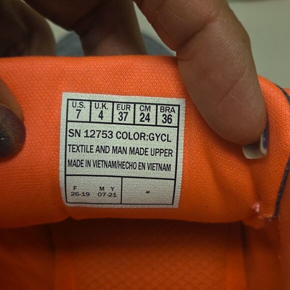 Skechers Womens Dual Lite Weight 12753 Gray / Pink Running Shoes Sneakers Size 7 - Picture 6 of 10